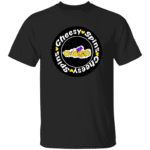Cheesy Spins Official T-Shirt- Black- front logo
