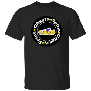 1049-9953-107899029 Cheesy Spins Official T-Shirt- Black- front logo