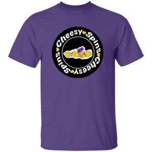 1049-9969-107899170 Cheesy Spins Official T-Shirt- Purple
