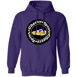 541-4763-107899151 Cheesy Spins Official - Pullover Hoodie- Purple- Front Logo