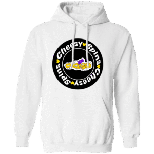 541-4744-107899195 Cheesy Spins Official Pullover Hoodie- White