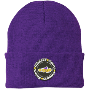 1485-15456-107899047 Cheesy Spins Official Knit Beanie- Purple