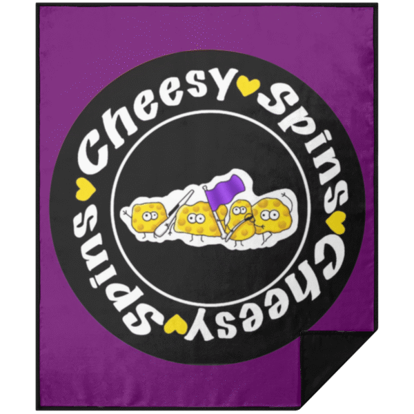 Cheesy Spins Official - Premium Picnic Blanket 50x60- Purple
