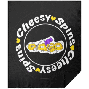 1478-15684-107899288 Cheesy Spins Official - Premium Picnic Blanket 50x60- Black