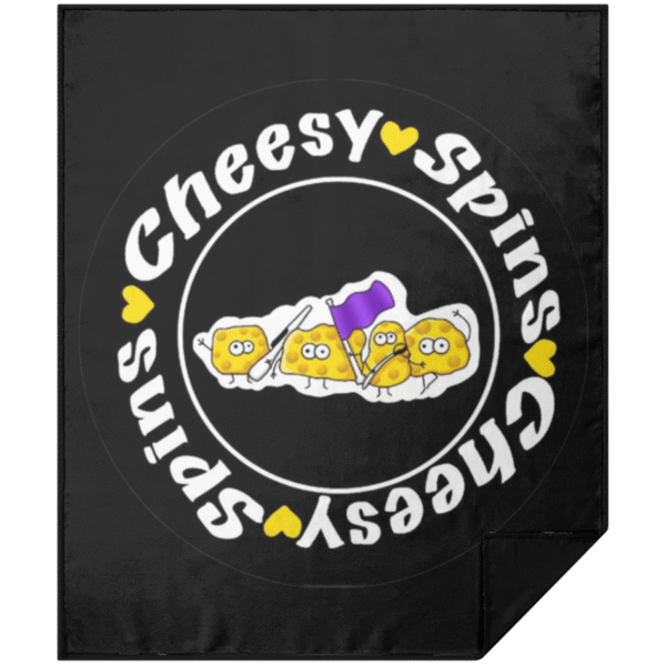Cheesy Spins Official - Premium Picnic Blanket 50x60- Black