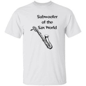 1049-9974-107957580 Subwoofer of the Sax World T-Shirt- White