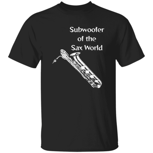 1049-9953-107957579 Subwoofer of the Sax World T-Shirt- Black