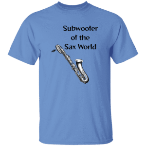 1049-9955-107958233 Subwoofer of the Sax World- T-Shirt- Blue