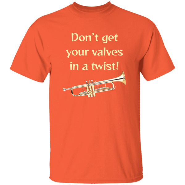 Don't get your valves in a twist- T-Shirt- Black, Orange