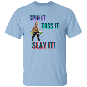 1049-9962-107958638 Spin it Toss it Slay it-T-Shirt- Blue