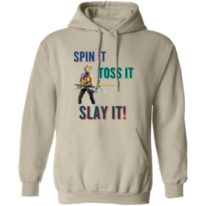 541-4766-107958653 Spin it Toss it Slay it- Pullover Hoodie- Tan