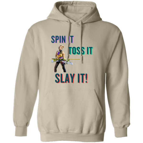 Spin it Toss it Slay it- Pullover Hoodie- Tan
