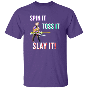 1049-9969-107958679 Spin it Toss it Slay it- T-Shirt- Purple