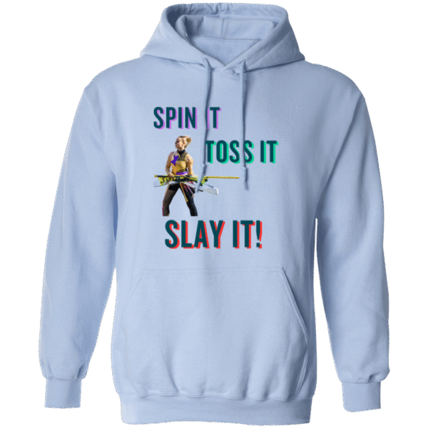 Spin it Toss it Slay it- Pullover Hoodie- Light Blue