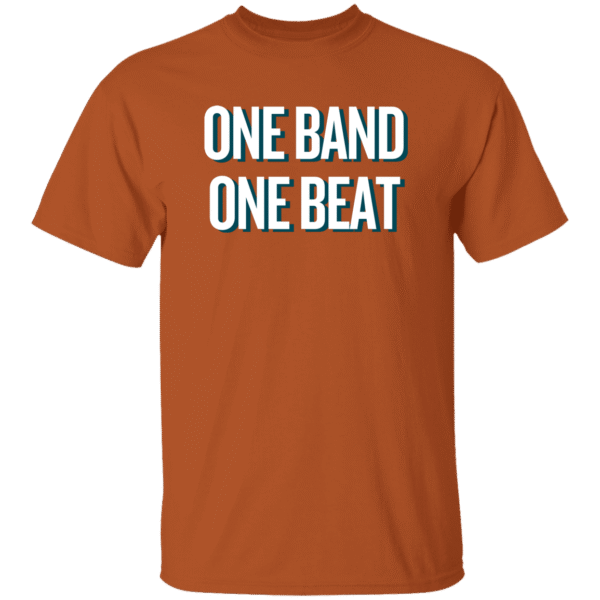 1049-9973-107959124 One Band One Beat- T-Shirt- Orange, Maroon