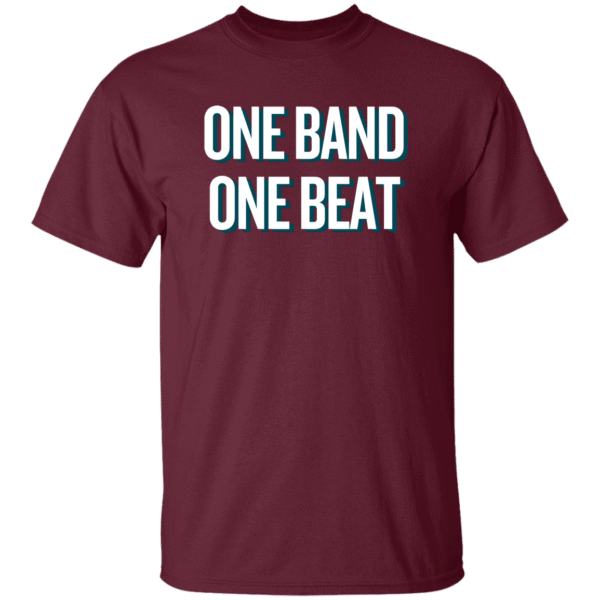 1049-9965-107959124 One Band One Beat- T-Shirt- Orange, Maroon