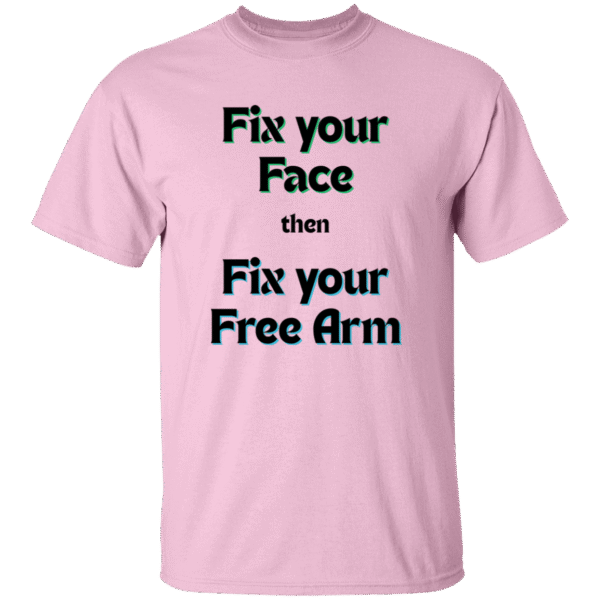 Fix your free arm T-Shirt - White, Pink