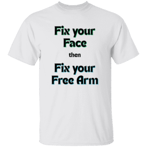 Fix your free arm T-Shirt - White, Pink