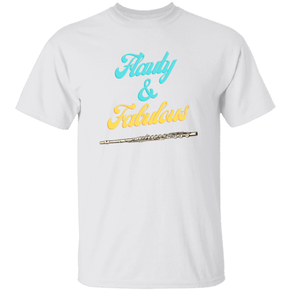 Flauty & Fabulous - T-Shirt - White, Pink