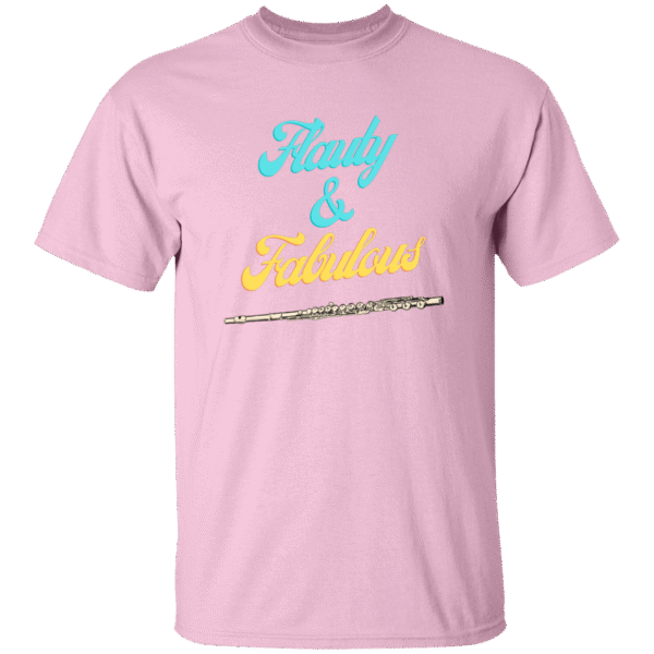 Flauty & Fabulous - T-Shirt - White, Pink