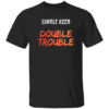 Single Reed, Double Trouble - T-Shirt - Black, Purple