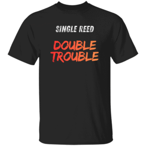 Single Reed, Double Trouble - T-Shirt - Black, Purple